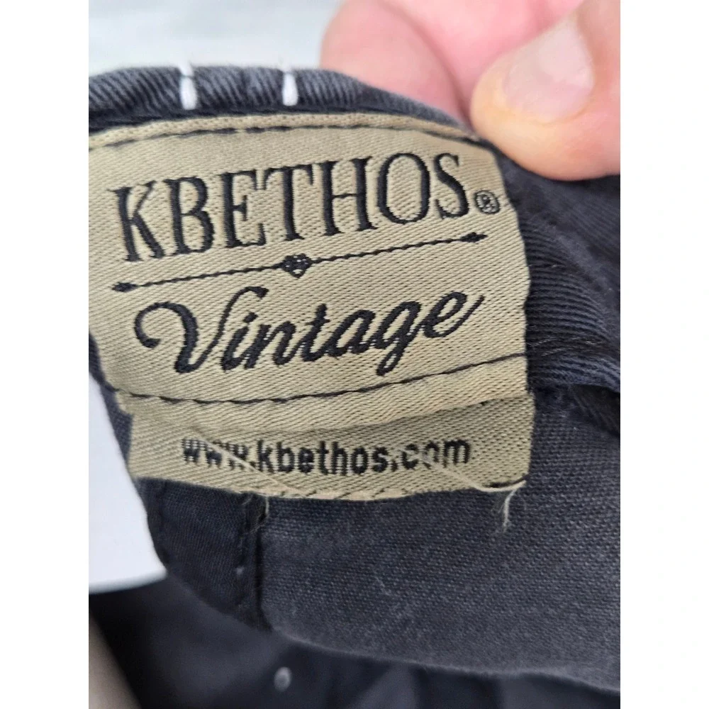 KBETHOS Vintage‎ GRITS Girls Raised In The South Distressed Baseball Cap Gray